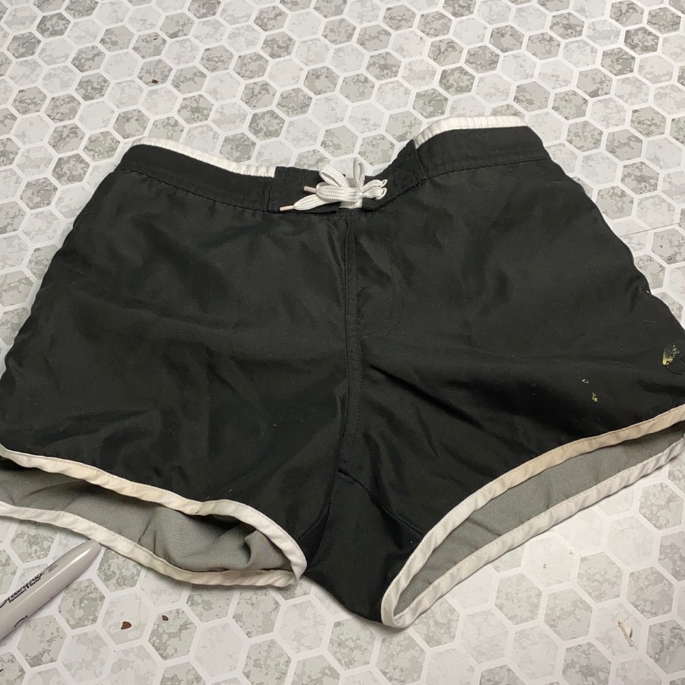 OP XL Black White Swimsuit Shorts